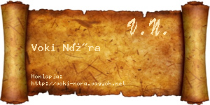 Voki Nóra névjegykártya